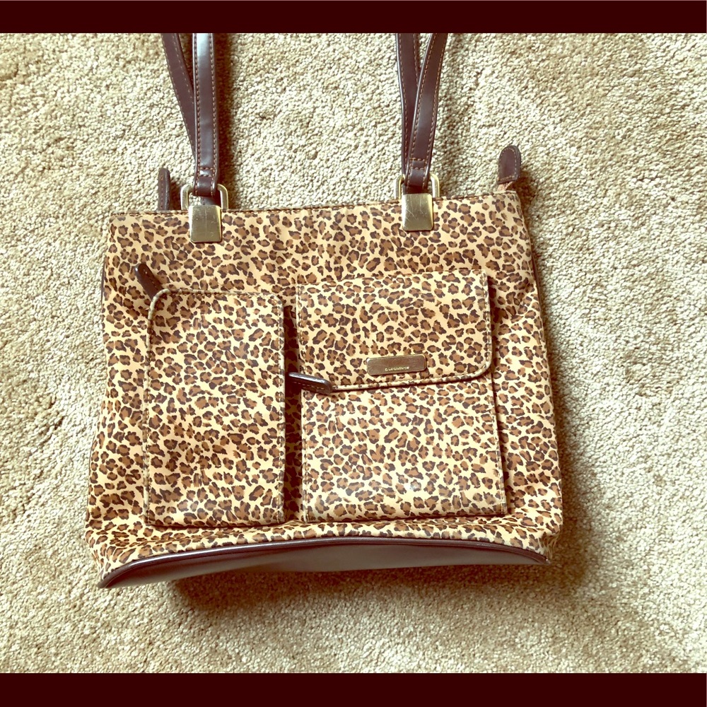 Liz Claiborne leopard print with brown straps